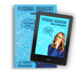Printed and e-book cover of Dr. Natalia Wiechowski's German book Personal Branding mit LinkedIn.